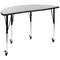 Flash Furniture Mobile 47.5" Circle Wave Grey Table Set-18" Chairs XU-GRP-18CH-A48-HCIRC-GY-T-A-CAS-GG - alternate 4